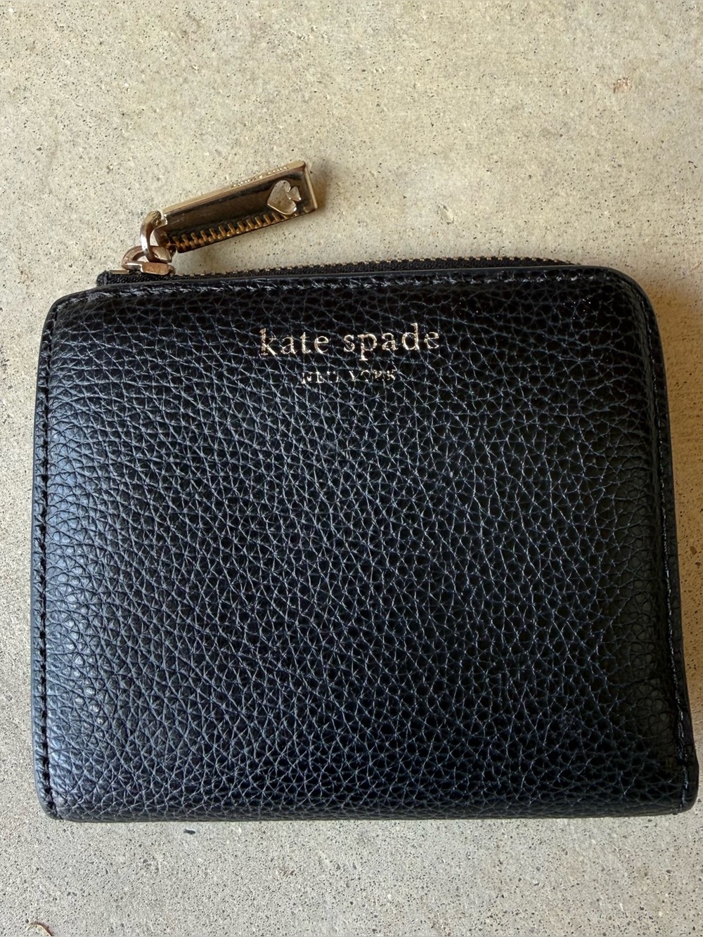 Kate Spade New York Black Leather Wallet Bifold ID Holder